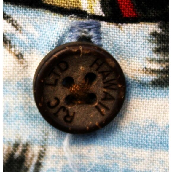 Kalaheo Blue Hawaiian Shirt Planes Bomber Jets Flowers Men's 2XL WW2 WWII - Picture 3 of 11